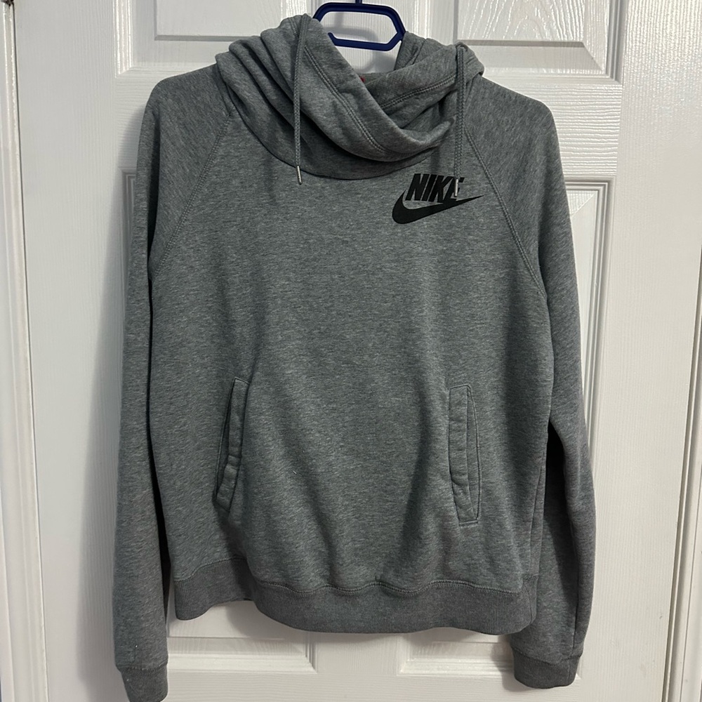 Nike Heather Gray Cowl Neck Hoodie